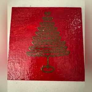 NWT Christmas tree trivet. Hand made